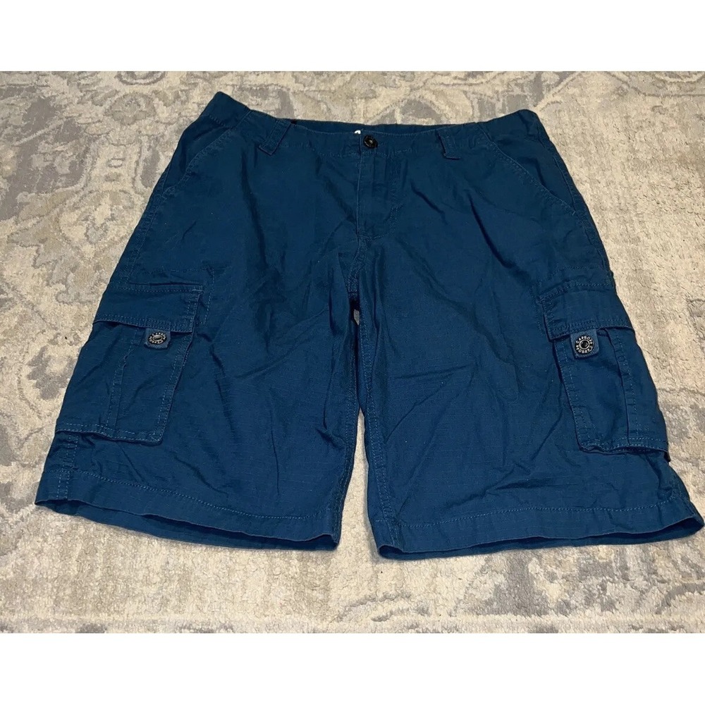 Carbon Men's Size 32 Blue-green Casual cargo Shorts Cotton‎
